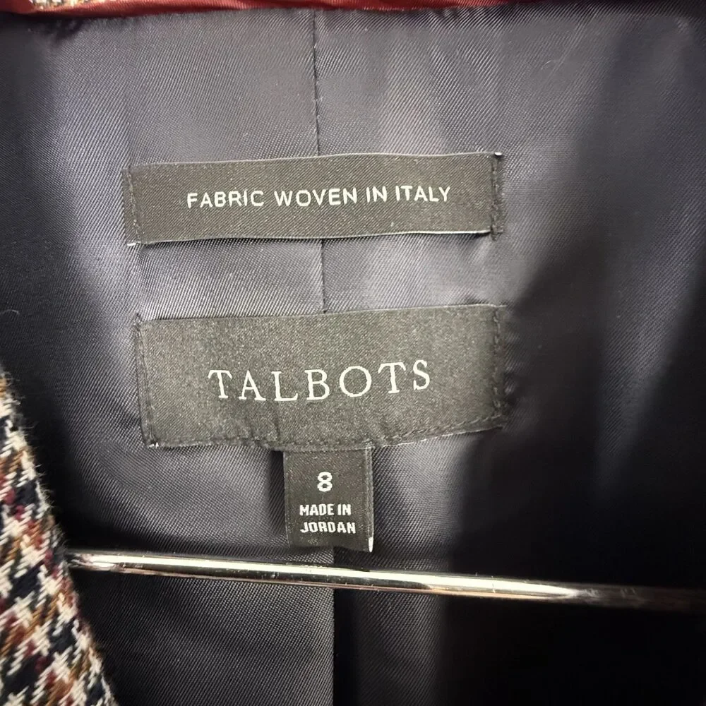 Talbots Oversized Boyfriend Blazer – Academia Preppy Style, Cotton Wool Jacket - Picture 6 of 15